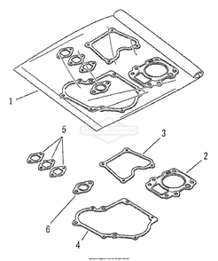 Gasket Set Diagram and Parts List for 1715-0  Briggs and Stratton Generator